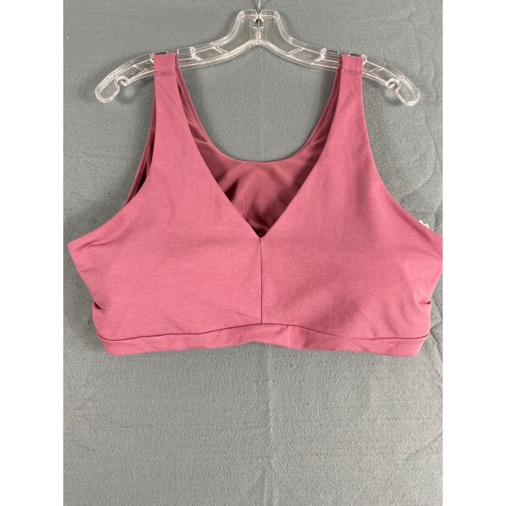 Old Navy Powerchill Sports Bra XXL Pink B V-Neck Wireless Bralette Active Yoga